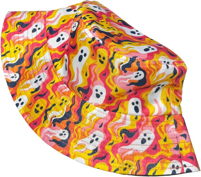 YYFD Halloween Bucket Hat for Women Men Watercolor Gothic Skull Hat Holiday Party Cap Outdoor Travel Sun Caps - Image 2
